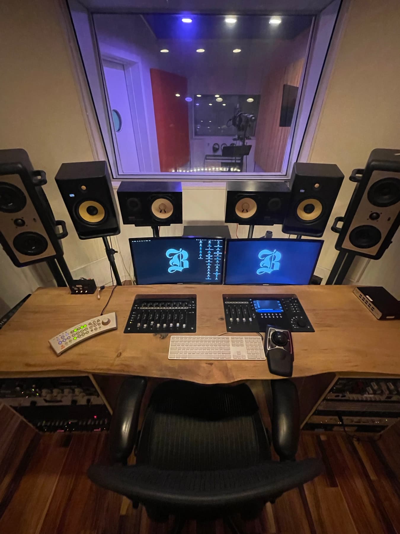 Recording room construction and acoustic treatment installation progress
